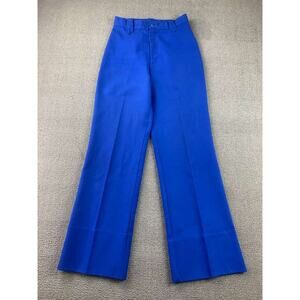 Vintage‎ Sheplers Western Dress Pants Women Blue Wide Leg Button Zip Front